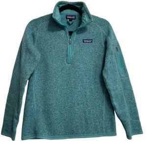 Patagonia Better Sweater Women’s Medium Aqua Blue 1/4 Zip Long Sleeve Pullover